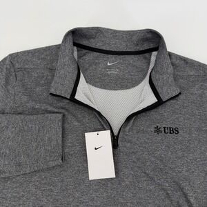 NEW Nike UBS 1/4 Zip Pullover Long Sleeve Gray Men's XXL 2XL Golf Sweater